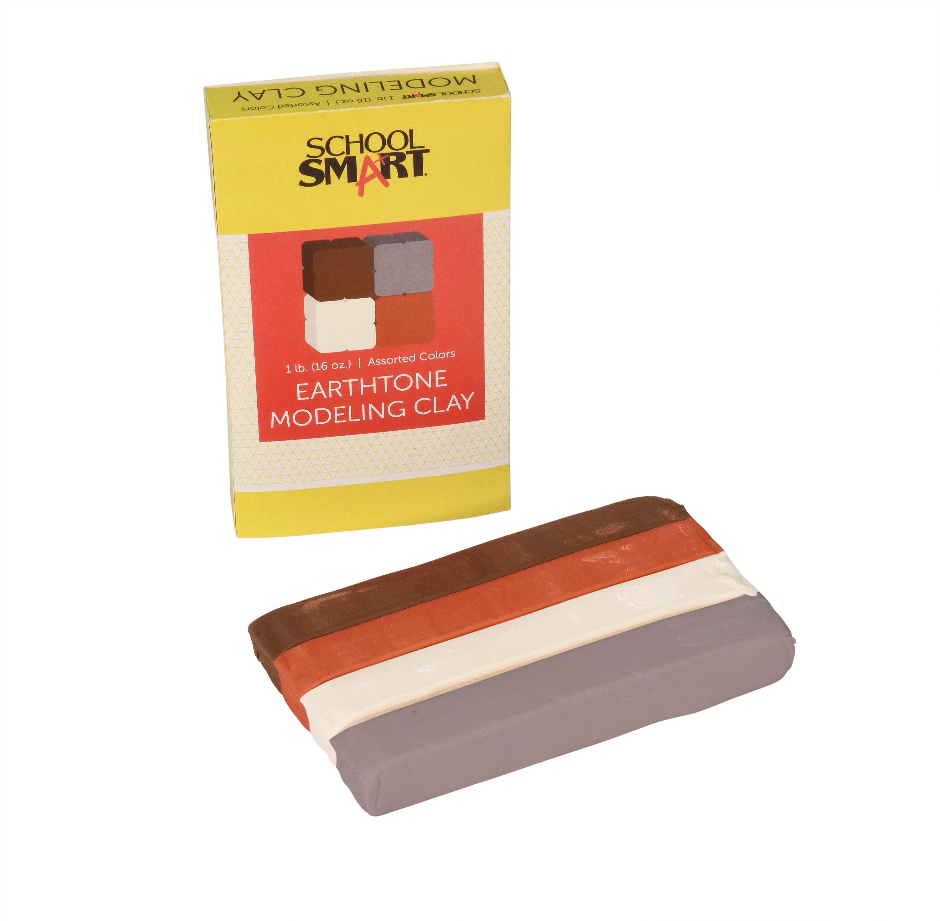 School Smart Non-Toxic Modeling Clay, 1 lb, Assorted